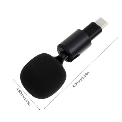 SUPVOX USB-C Condenser Microphone for Phone & PC, Plug & Play Mini Microphone with Noise Reduction Sponge Cover, for Live Streaming, Gaming, Recording, Podcast, Online Meetings