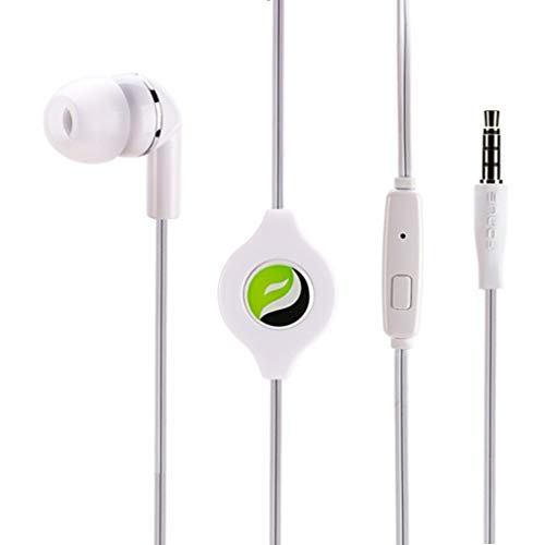 Headphone Retractable Mono Earphone Compatible with Amazon Kindle Fire HDX 7 (2013 Release),HD 7 (2013 Release),8.9 (2012 Release) - 3.5mm w Mic Headset Handsfree Earbud Earpiece J2B