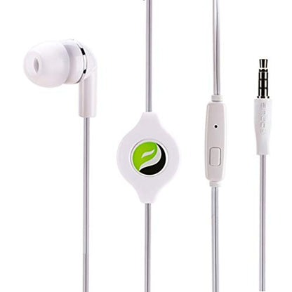 Headphone Retractable Mono Earphone Compatible with Amazon Fire HD 7 (2014 Release),(2012 Release),8 Plus (2022 Release),(2020 Release) - 3.5mm w Mic Headset Handsfree Earbud Earpiece P1J
