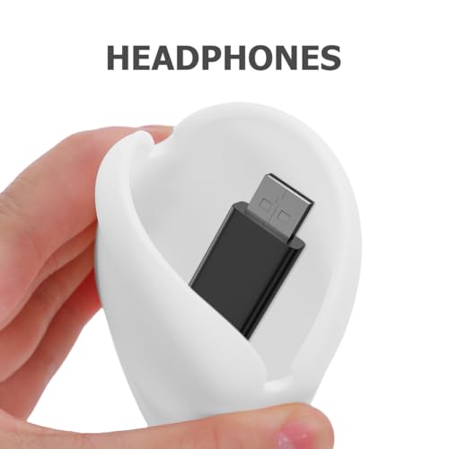 DOITOOL Silicone Earbud Case Portable Earphone Storage Bag Universal Cable Organizer Travel Pouch 3.93X2.55X0.78In Protective Carrying Case for Wireless Earbuds Flash Drives