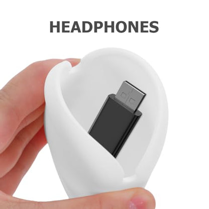 DOITOOL Silicone Earbud Case Portable Earphone Storage Bag Universal Cable Organizer Travel Pouch 3.93X2.55X0.78In Protective Carrying Case for Wireless Earbuds Flash Drives