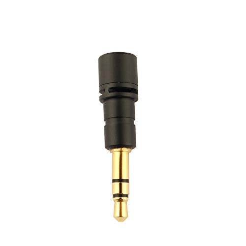 3.5mm Mini 3-Pole Stereo Omnidirectional Mic Portable Microphone Compatible with Mobile Phone Pad PC Laptop Studio Video Recording Noise Cancelling Small Mic Plug and Play