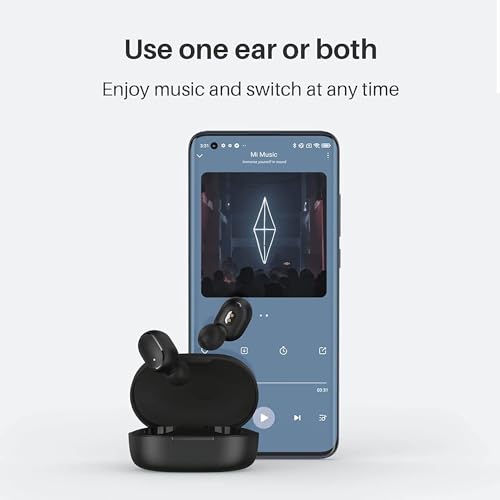 Xiaomi Redmi Buds Essential Wireless Earbuds, Bluetooth 5.2 Low Latency Gaming Headphones Stereo Earphones in Ear Touch Control Headset with Mic Deep Bass for Sport, Gaming and Running, Blue