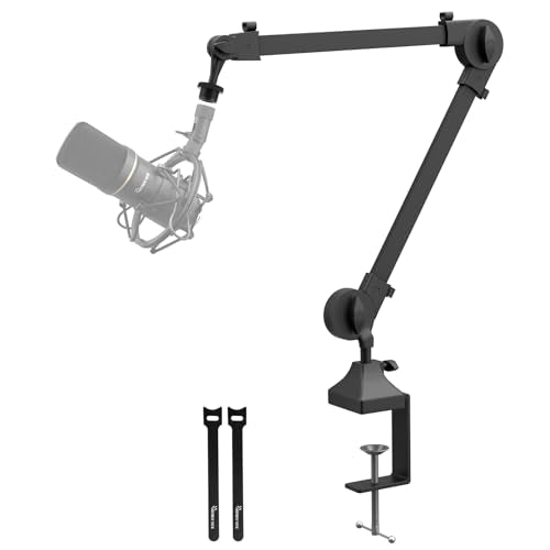 BM10 Heavy Metal Microphone Boom Arm Stand for Podcast Recording