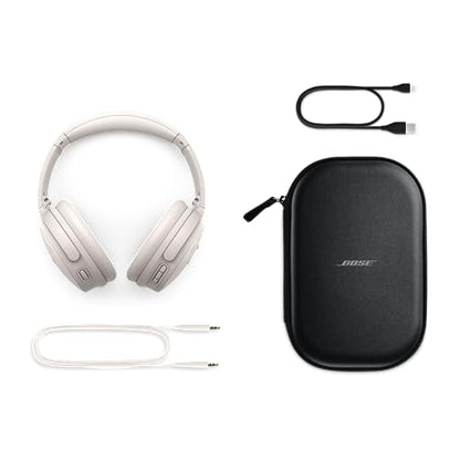 Bose QuietComfort Wireless Noise Cancelling Headphones, Bluetooth Over Ear Headphones with Up to 24 Hours of Battery Life, White Smoke (Renewed) - color: White Smoke