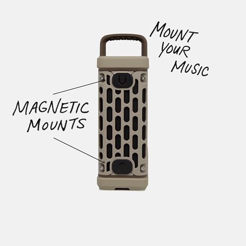 Turtlebox Ranger, Ultra-Portable Bluetooth Speaker, Waterproof, Tan - color: Tan