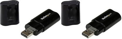 StarTech.com USB Sound Card - 3.5mm Audio Adapter - External Sound Card - Black - External Sound Card (ICUSBAUDIOB) (Pack of 2) - size: 1 Count (Pack of 2)