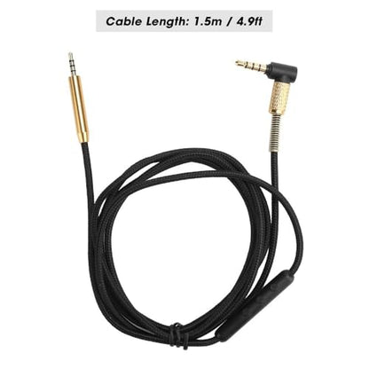OFC Copper 2.5mm to 3.5mm Audio Cable Core Aux Cord for Headphones Plug and Play Stereo Jack Cable Compatible for AKG Y40 Y50 Y45(with Mic) - style: With Mic