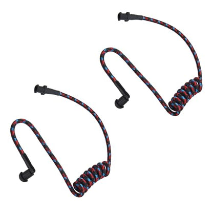 WODASEN Replacement Braided Nylon Fiber Acoustic Coil Tube Moisture Resistant Waterproof Color for Radio Earpiece (Red-Blue-Black-2) - color: Red-Blue-Black-2