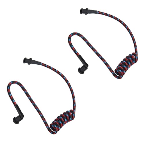 WODASEN Replacement Braided Nylon Fiber Acoustic Coil Tube Moisture Resistant Waterproof Color for Radio Earpiece (Red-Blue-Black-2) - color: Red-Blue-Black-2
