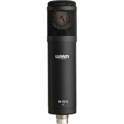 Warm Audio WA-47jr SE Large-Diaphragm Condenser Microphone (Black) Bundle XLR-P20T Pro 20 ft XLR Microphone Cable, Pop Filter