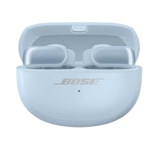 Bose Ultra Open Bluetooth Earbuds, True Wireless Earbuds with OpenAudio for Awareness, Clip On Design for Comfort, Immersive Audio, Up to 48 Hrs of Playtime + 20W Wall Charger (Moonstone Blue) - color: Moonstone Blue