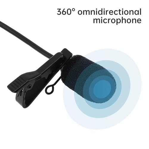 Lavalier Microphone Fit for DJI Mic 2 Rode Wireless Pro Wireless GO 2, Omnidirectional Lav Lapel Wearable Mic(1)
