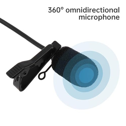 Lavalier Microphone Fit for DJI Mic 2 Rode Wireless Pro Wireless GO 2, Omnidirectional Lav Lapel Wearable Mic(1)
