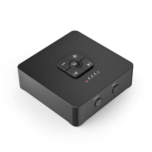 Bluetooth Receiver, V5.3 for Home Stereo with 3.5mm, Bluetooth Adapter for Stereo Receiver, Amplifier, Speaker, HiFi - color: Deep Black