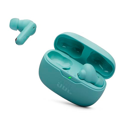 JBL Vibe Beam 2 - True Wireless Noise Cancelling Earbuds Pure Bass Sound & Smart Ambient Technology, 4mics for Crisp, Clear Calls, up to 40Hrs of Playback, IP54 Dust & Water Resistant (Blue) (Renewed)