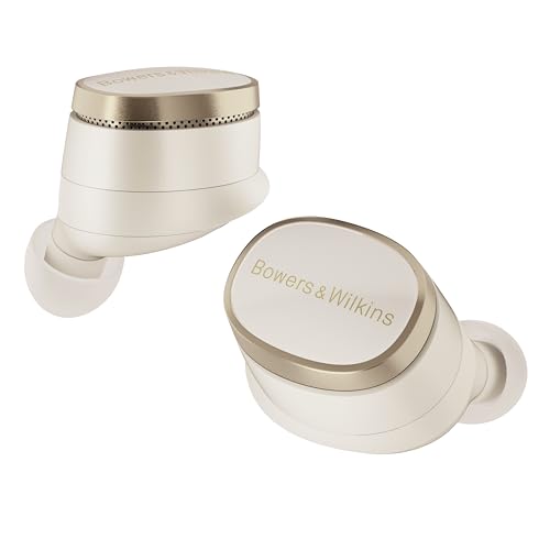 Bowers & Wilkins Pi8 Bluetooth Wireless Earbuds (Dove White), in-Ear Bluetooth Earphones with Qualcomm Chipset & aptX Lossless, Active Noise Cancelling Earbuds, 3 Built-in Mics, 15-Min Quick Charging - color: Dove White