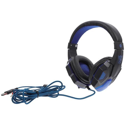 Cabilock Gaming Headset Wired Over-Ear PC Headphones with Microphone LED Light Noise Reduction for Streaming and Travel
