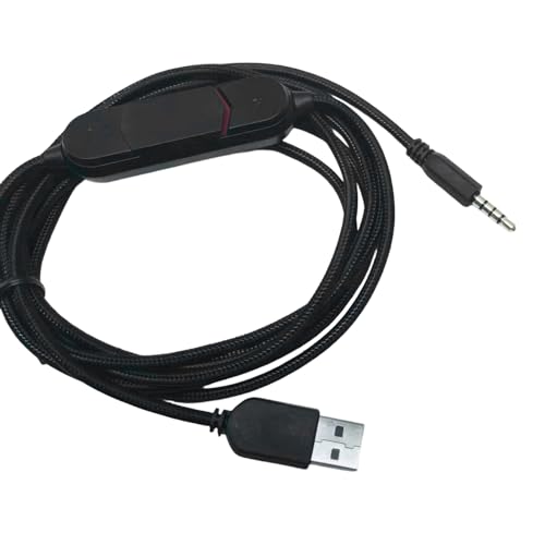 USB Sound Card 3.5mm Auxes Headphone Cable with Inlines Volumes Control and Microphones Mute Switches for PC Gaming Mobi