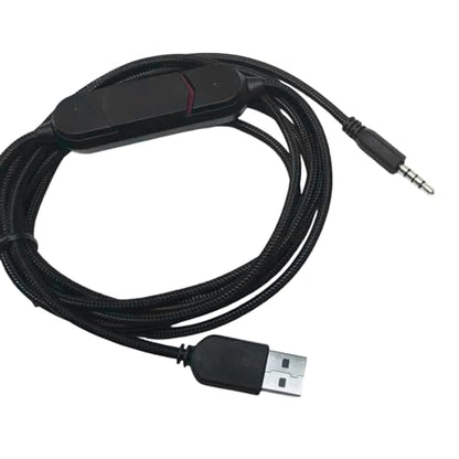USB Sound Card 3.5mm Auxes Headphone Cable with Inlines Volumes Control and Microphones Mute Switches for PC Gaming Mobi