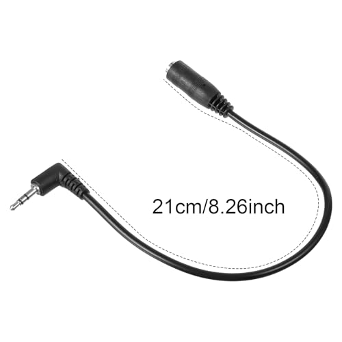 Xthrotsenk 2 Pack 2.5mm to 3.5mm Adapter Headphone Jake Right Angle Adapter 6" Connector Cable Cord for Radios Smartphone Headset Earphone Convert to 2.5mm Jack for Telephone Cordless Recorder Camera