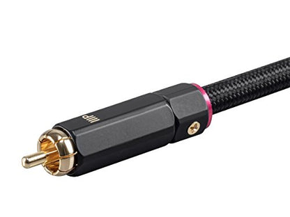 Monoprice Onix Series Digital Coaxial Audio/Video RCA Subwoofer CL2 Rated Cable, RG-6/U 75-ohm 3ft Black (Pack of 2) - size: 3 Feet (Pack of 2), style: Cable