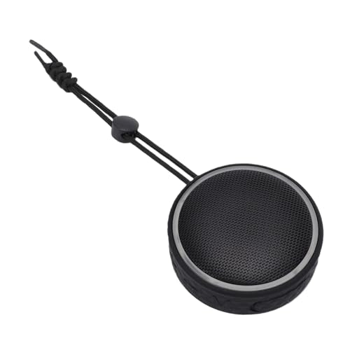 GOWENIC Bluetooth Shower Speaker, Bluetooth 5.3 Connection, IPX6 Water Proof, with Suction Cup and Hanging Rope, for Camping, Cycling or Poolside (Black) - color: Black
