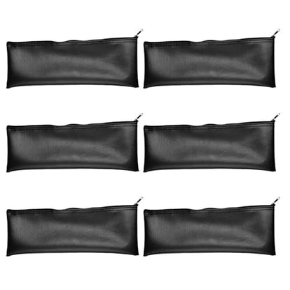 Hemobllo 6pcs Black PU Microphone Storage Bags for Hand Microphones