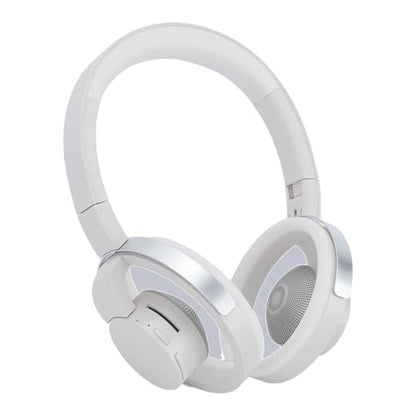 Over Ear Open Back Headphones, Dual Device Pairing Wireless BT Gaming Headset with Microphones, Adjustable Slider Breathable Lightweight, Ideal for Music & Gaming