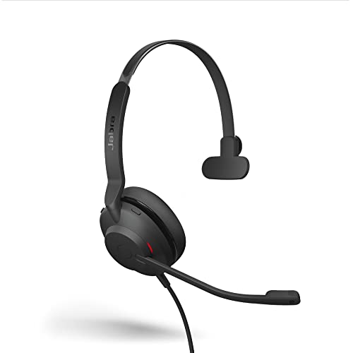 Jabra Evolve2 30 UC Wired Headset, USB-C, Mono, Black – Lightweight, Portable Telephone Headset with 2 Built-in Microphones – Work Headset with Superior Audio and Reliable Comfort - size: Unified Communications, style: Mono (USB-C)