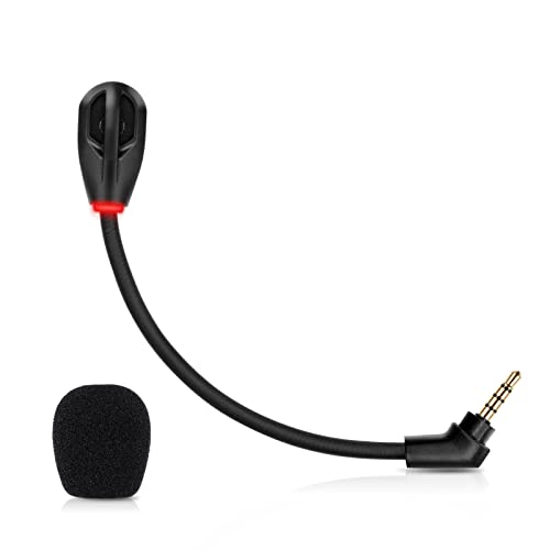 Microphone for HyperX Cloud Flight & Flight S Gaming Headsets | Detachable Mic Boom with LED Mute Indicator for PC PS5 PS4 Xbox Series X/S