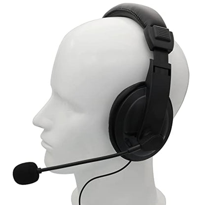 Overhead Headsets Headphones with VOX-PTT Boom Mic Compatible with Motorola Radios Walkie Talkie RDM2070d CP200 CP200d CLS1410 CLS1413 CLS1450 2-pin