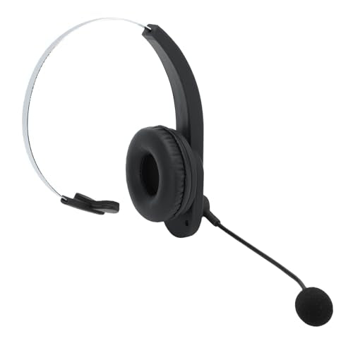 AMONIDA Trucker Bluetooth Headset, Single Ear Wireless Headphone with Noise Cancelling Microphone, USB Dongle Mute Key Headset, 50Hrs Talk Time for Truck Drivers