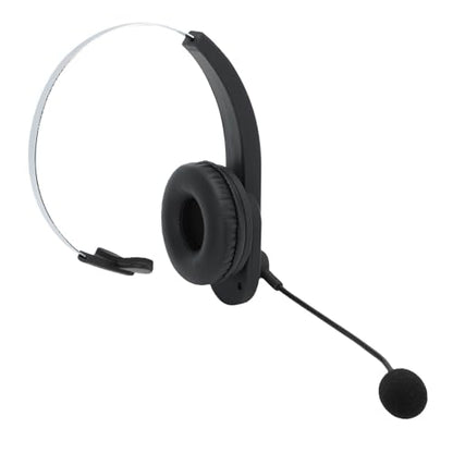 AMONIDA Trucker Bluetooth Headset, Single Ear Wireless Headphone with Noise Cancelling Microphone, USB Dongle Mute Key Headset, 50Hrs Talk Time for Truck Drivers