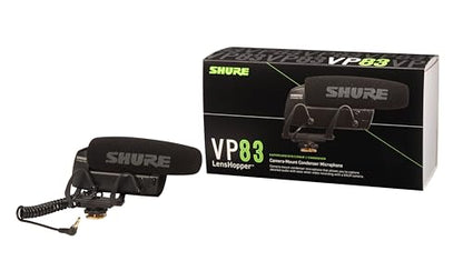 Shure VP83 LensHopper Camera-Mounted Condenser Shotgun Microphone for use with DSLR Cameras and HD Camcorders - Capture Detailed, High Definition Audio with Full Low-end Response - style: Standard