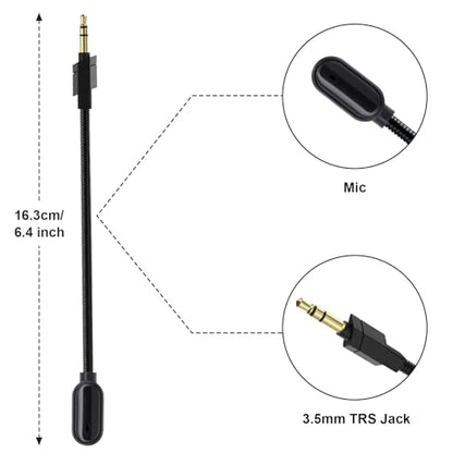 Detachable G733 Boom Replacement Mic Compatible with Logitech G733 Lightspeed Gaming Headset, 3.5mm Noise Cancelling Microphone Boom, Boom Mic Piece Compatible with Xbox Series X/S