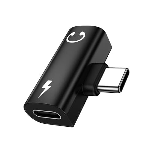 USB C to 3.5mm Headphone and Charger Adapter for iPhone 17e 17 16 Pro Max | 2in1 Type C to Aux Audio Jack Adapter Hi-Res with PD 60W Fast Charging Dongle Convertor for Samsung Galaxy S26 S25 Ultra A17