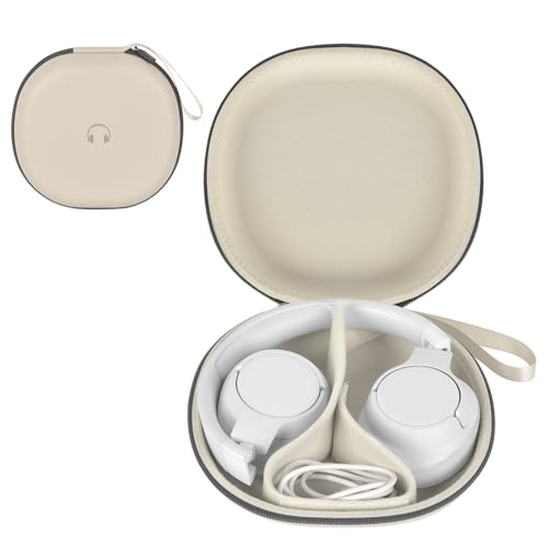 Comecase Headphone Case for JBL Tune 770NC，for JBL Live, 770NC, 660NC, 650B | Adjustable Divider, Cable Space and Carry Handle for Commuting, Gym and Travel, Students and Music Lovers, Case Only - Beige - color: Off-white
