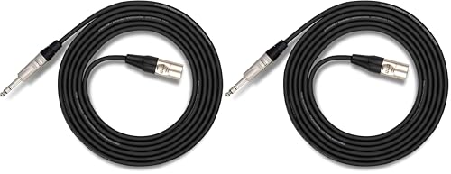 HOSA HSX-003 REAN 1/4" TRS to XLR3M Pro Balanced Interconnect Cable, 3 Feet (Pack of 2) - size: 1 Count (Pack of 2)