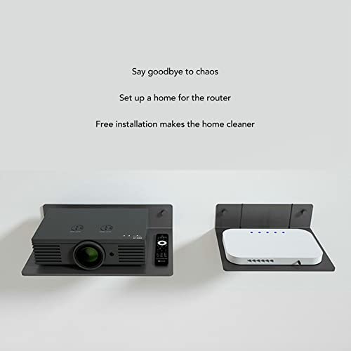 Projector Shelf, Stainless Steel Router Shelf Wall Mount Floating Shelves Stand Thickened Set Top Box Rack TV Screen Holder for Cable Box, Speaker, DVD Player, Game Console