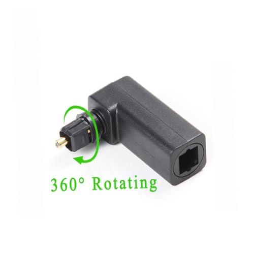 5pcs Optical Audio Cable Adapter Fiber Coupler Right Angle Female Adapter Audio Adaptor for Device Interface