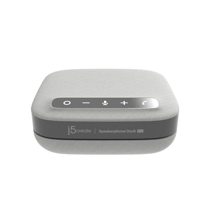 j5create USB-C Dual 4K Speakerphone Dock Pro, Dual 4K HDMI Audio Dock | for Video Conference, USB-A x 2, USB-C, Gigabit ethernet, Pass-Through Charging - Works with Teams, Zoom (JCDS337)