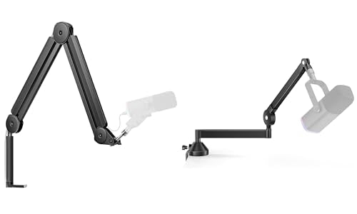 InnoGear Mic Boom Arm Stand with Cable Management & Low Profile Mic Arm for Fifine AM8 K669B Elgato Blue Yeti HyperX QuadCast AT2020 Shure SM58 SM7B and Other Mics, Pack of 2