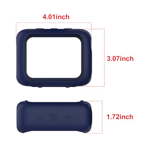 Anti-Collision Silicone Cover Waterproof Soft Anti-Drop Protective Case Anti-Scratch Shell for GO5 Portable Bluetooth Speaker Shockproof Protective Sleeve - color: Dark Blue