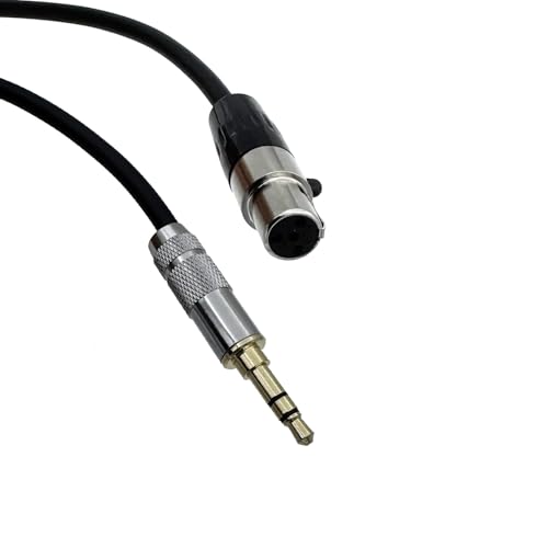 3.5mm to Mini XLR Cable, 4 Pin Mini XLR Female to 1/8 Inch mini Jack TRS Stereo Male Microphone Audio Cable for MP3 Players,Phones,Speakers（30CM/1FT）