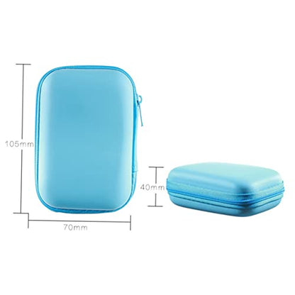 Vaguelly 2pcs Eva Storage Case for Headphones Data Cables Camera Zipper Pouch for Travel Organizing Compact Design Random