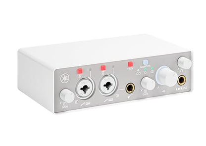 Yamaha 2-in/2-out USB-C Audio Interface with 24-bit/192kHz Support, 2 Combo Inputs, Direct Monitoring, Loopback Function, and Steinberg Software Suite, White UR22MK3 W - color: White, style: UR22MK3