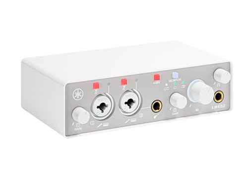 Yamaha 2-in/2-out USB-C Audio Interface with 24-bit/192kHz Support, 2 Combo Inputs, Direct Monitoring, Loopback Function, and Steinberg Software Suite, White UR22MK3 W - color: White, style: UR22MK3