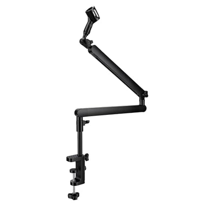 Luocute Microphone Arm Stand, Heavy Duty Adjustable Desk Mount Boom Arm with Anti Slip Clamp and Cable Management, for Recording Gaming Streaming Podcasting Studio