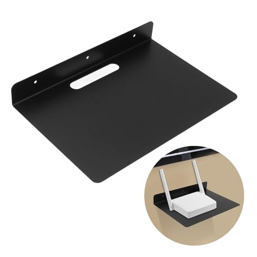 Yinhing Floating Av Shelf, Thickened Proof Metal Entertainment Center Shelves, Wall Mounted Rack for Projector Set Top Box Router Camera
